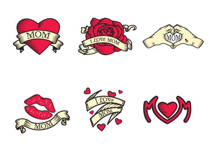 Gratis Mom Tattoo Vector