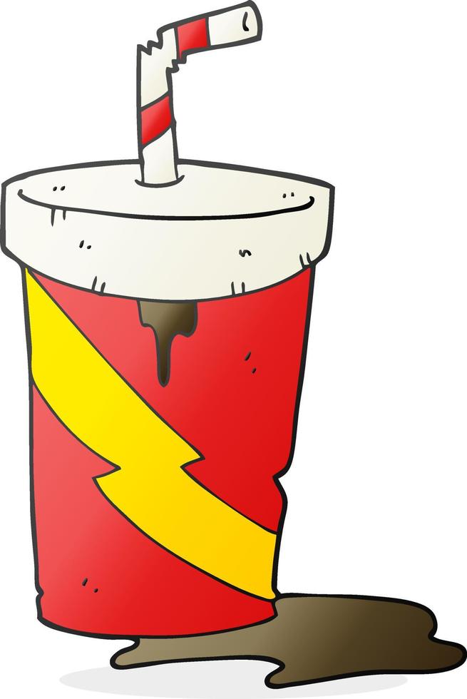 tekenfilm rommel voedsel cola drinken vector