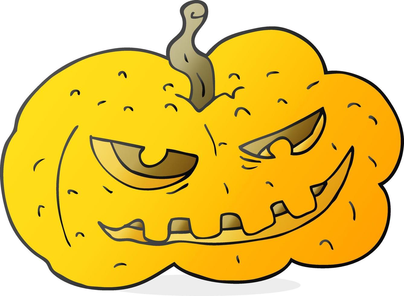 cartoon halloween pompoen vector