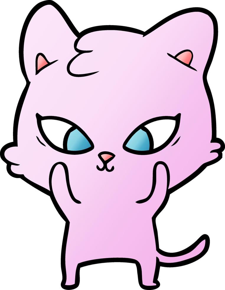 schattige cartoon kat vector