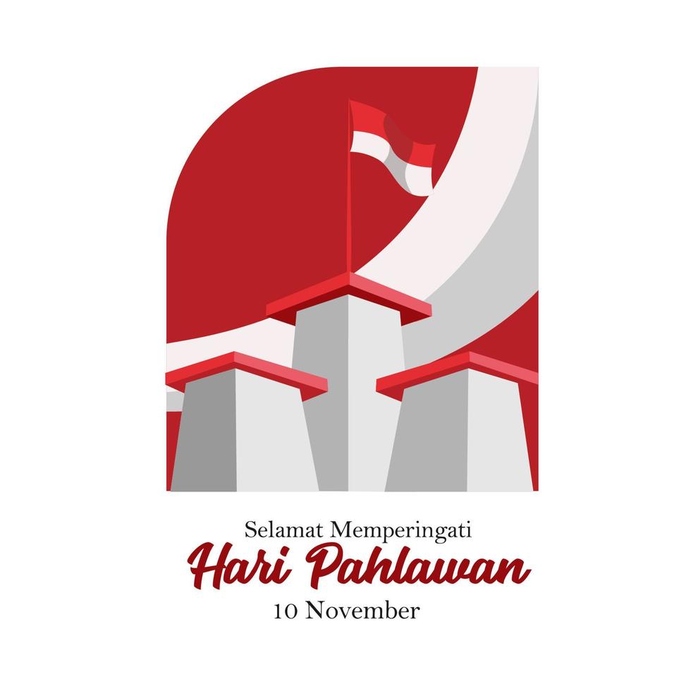 hari pahlawan nasional middelen nationaal heroes dag Indonesië dag vector