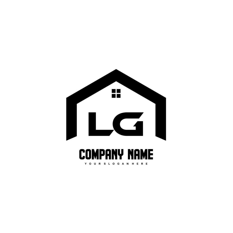 lg eerste brieven logo ontwerp vector voor bouw, huis, echt landgoed, gebouw, eigendom.