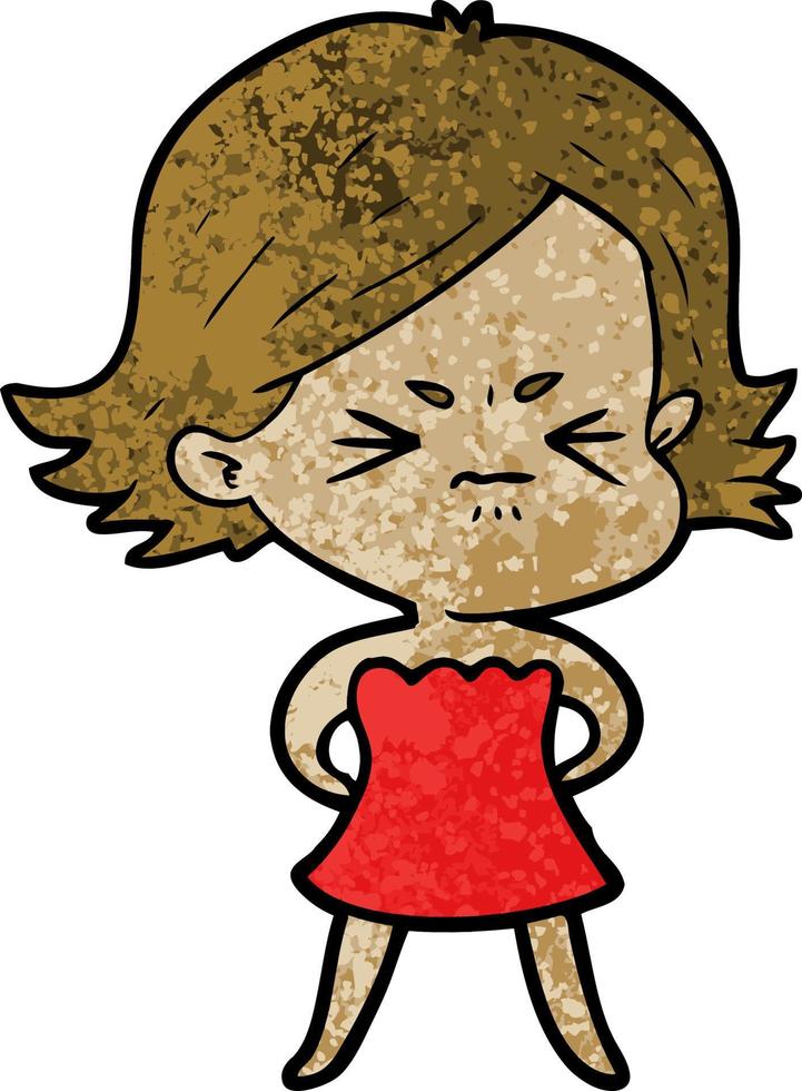 cartoon boze vrouw vector