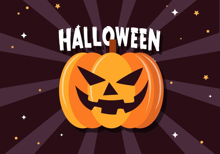 Gratis Scary Halloween Pompoen Vector