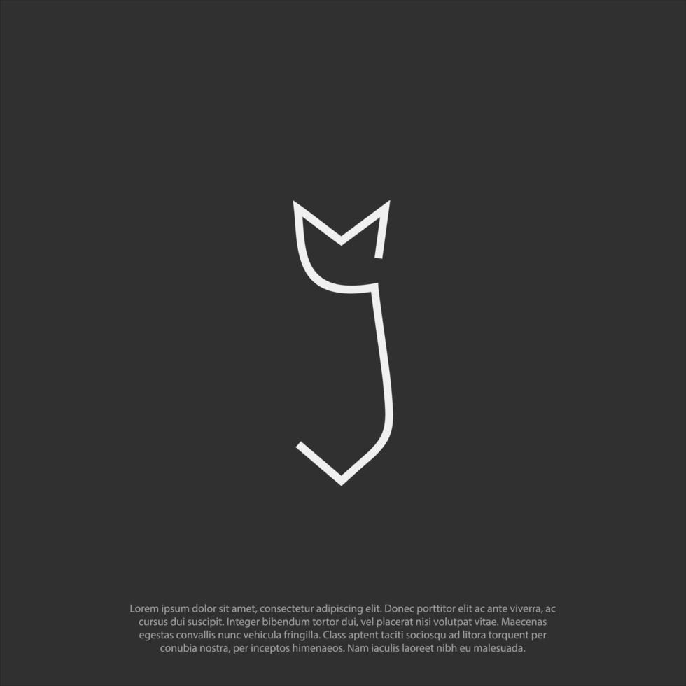 belettering of symbool brief Mevrouw of sm met stropdas vorm logo ontwerp vector