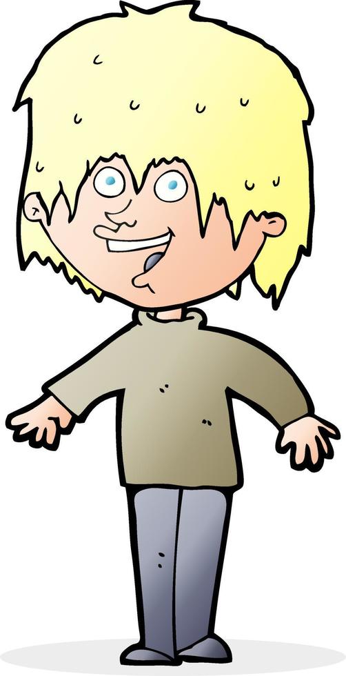 cartoon opgewonden man vector