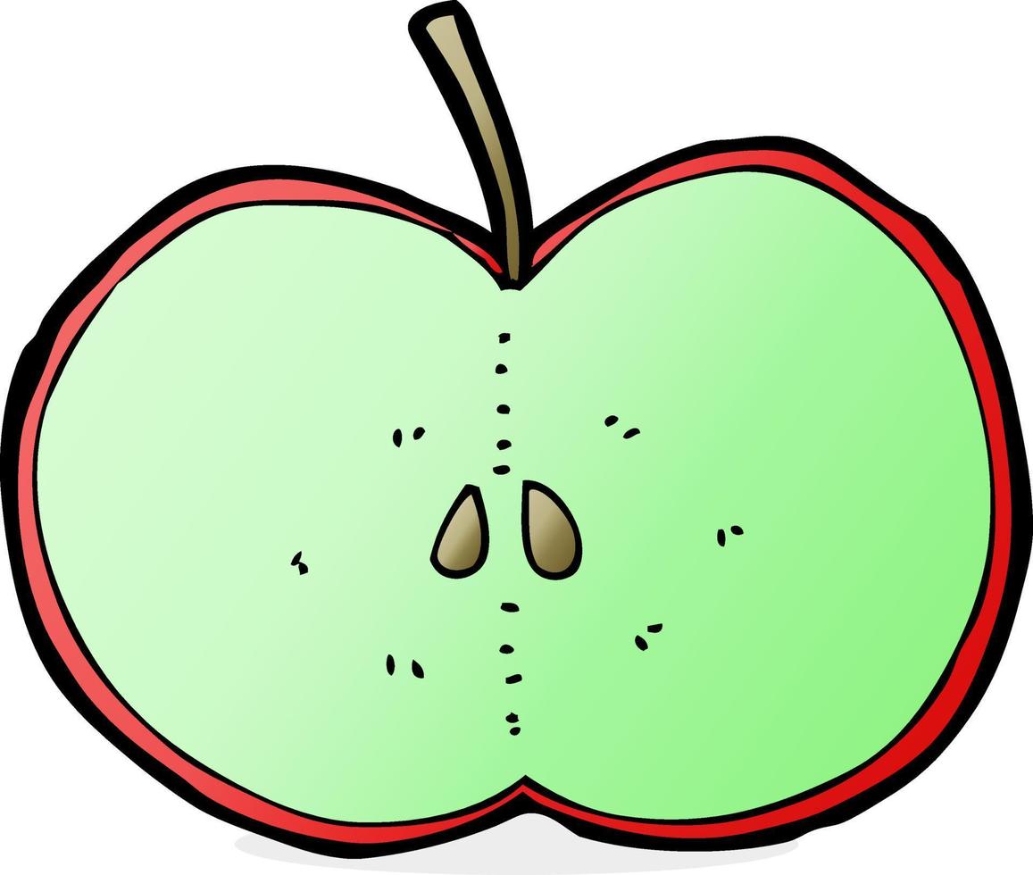 tekenfilm gesneden appel vector