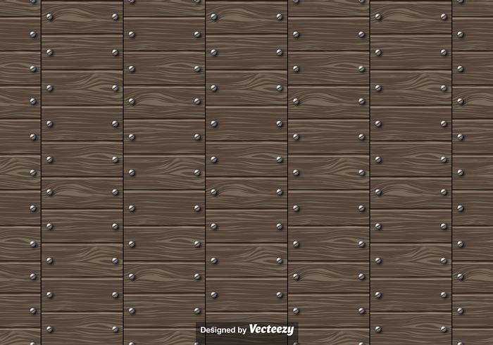 Vector naadloos patroon van houten planken met nagels