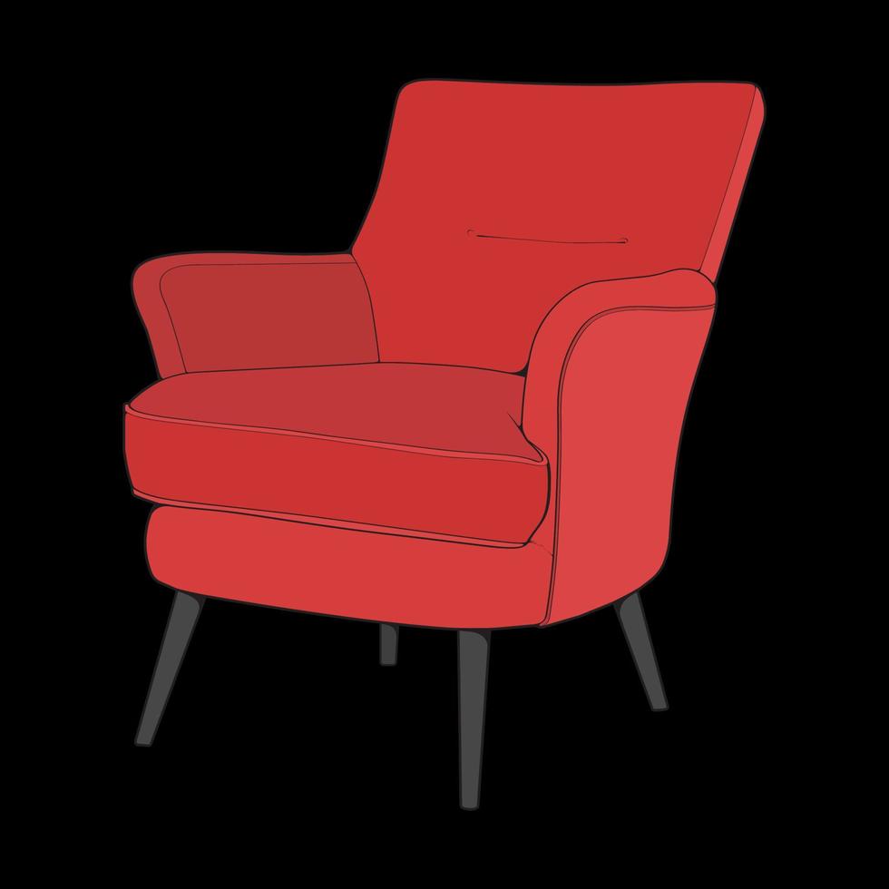 sofa of bankstel kleur blok illustrator. kleur blok meubilair voor leven kamer. vector illustratie.