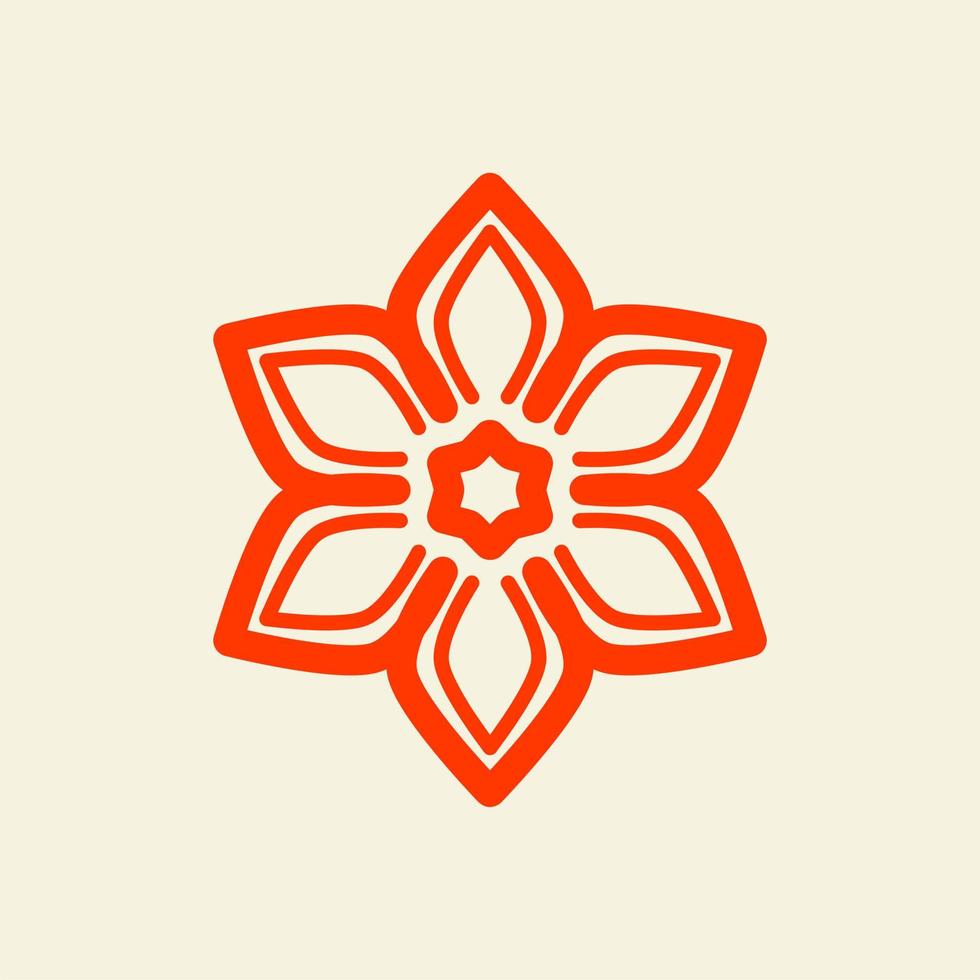 Aziatisch mandala bloem symbool. bloem patroon mandala vector illustratie. bloem logo