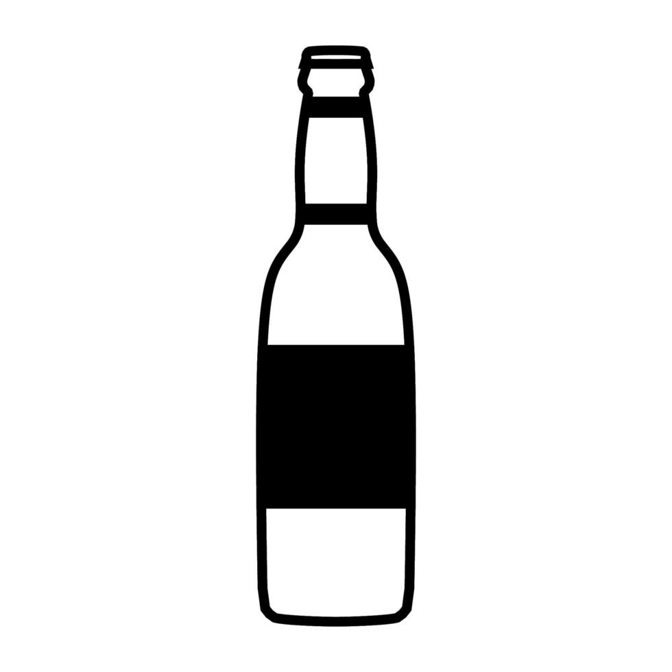 bier fles lijn icoon Aan wit achtergrond. vector illustratie element en vlak vector illustratie. symbool, logo illustratie en bedrijf vector icoon.