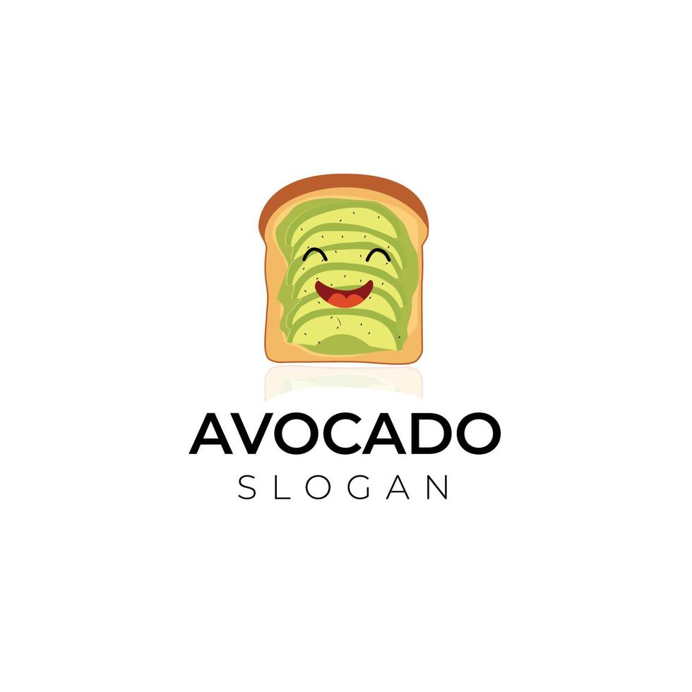 avocado mascotte logo vector