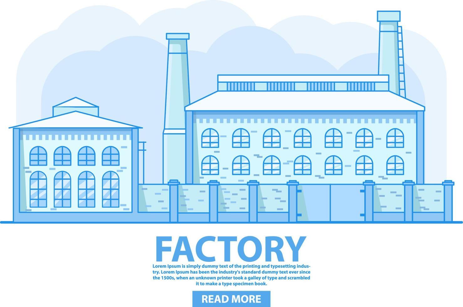 fabriek gebouw.industriële fabriek concept.oud wijnoogst plant.baksteen architectuur roken schoorsteen.plat vector. vector