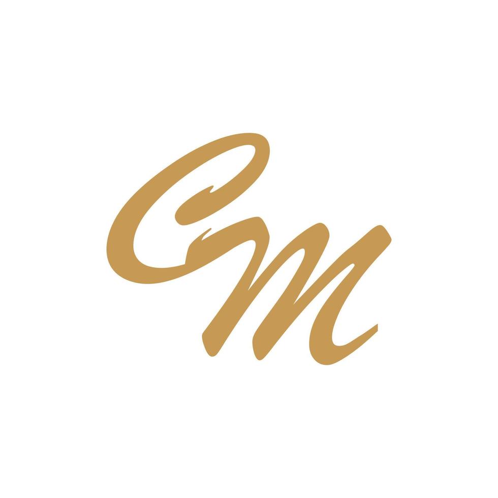 brief cm typografie monogram logo vector