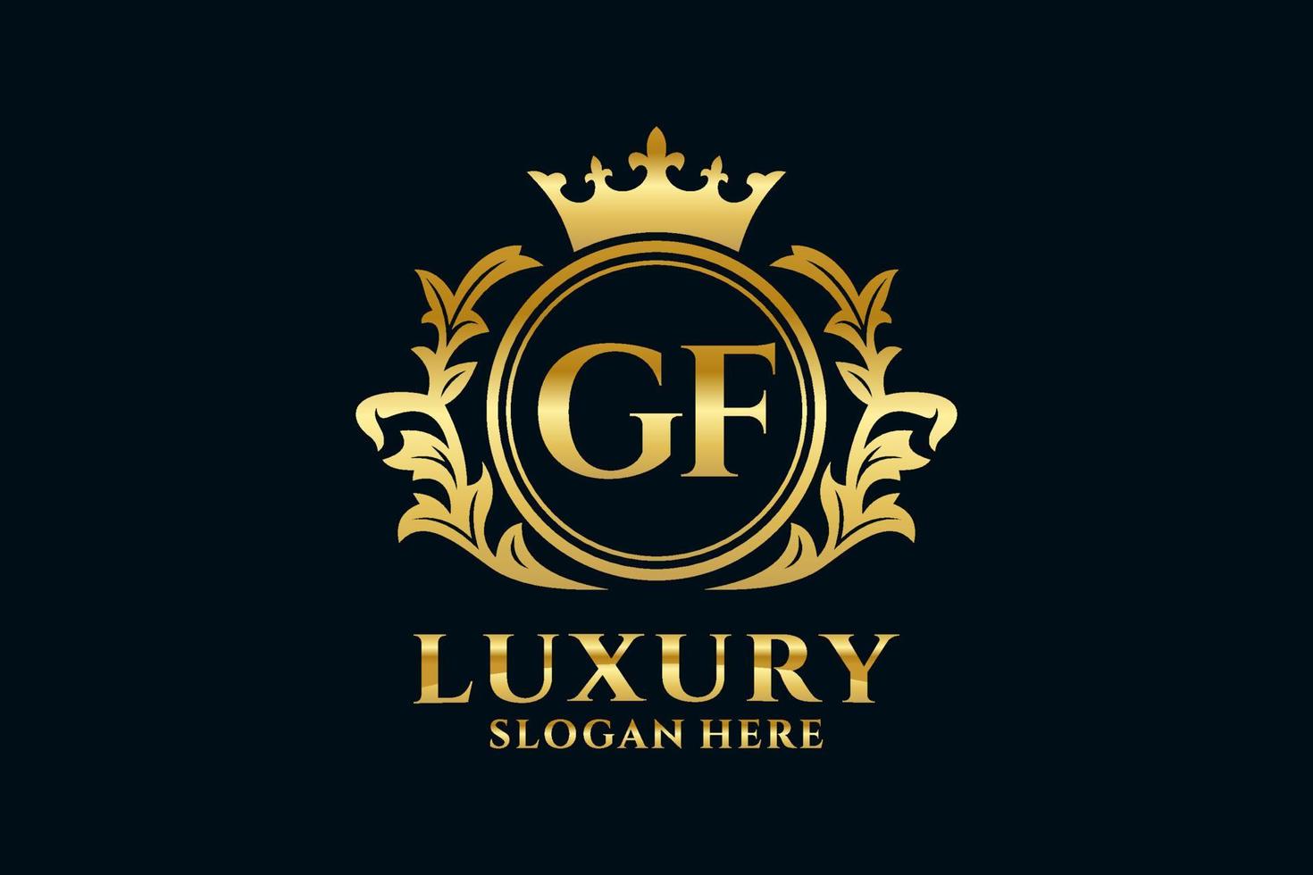 eerste vriendin brief Koninklijk luxe logo sjabloon in vector kunst voor luxueus branding projecten en andere vector illustratie.