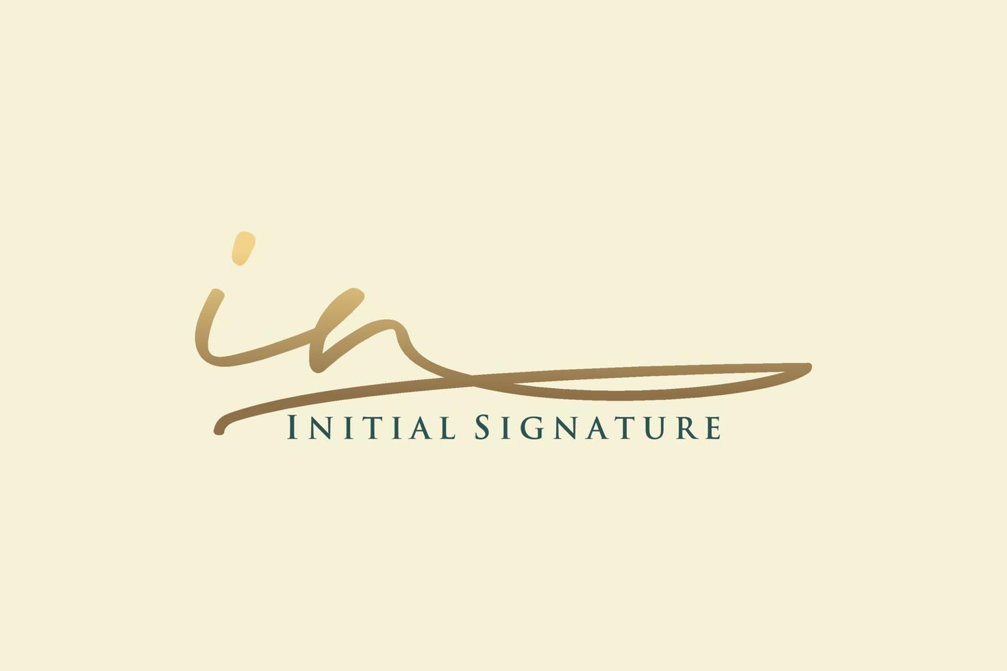 eerste in brief handtekening logo sjabloon elegant ontwerp logo. hand- getrokken schoonschrift belettering vector illustratie.