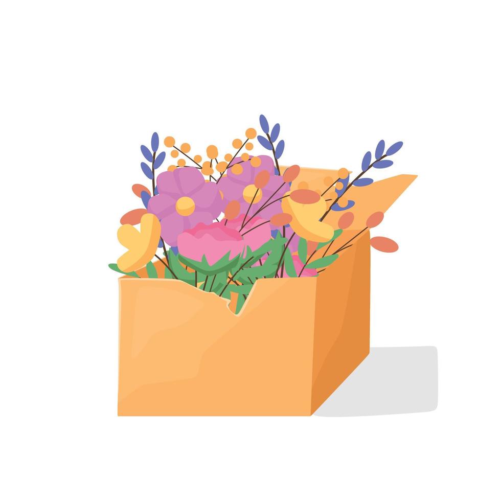 os met bloemen. vector tekenfilm illustratie. de concept van vrouwen vakantie