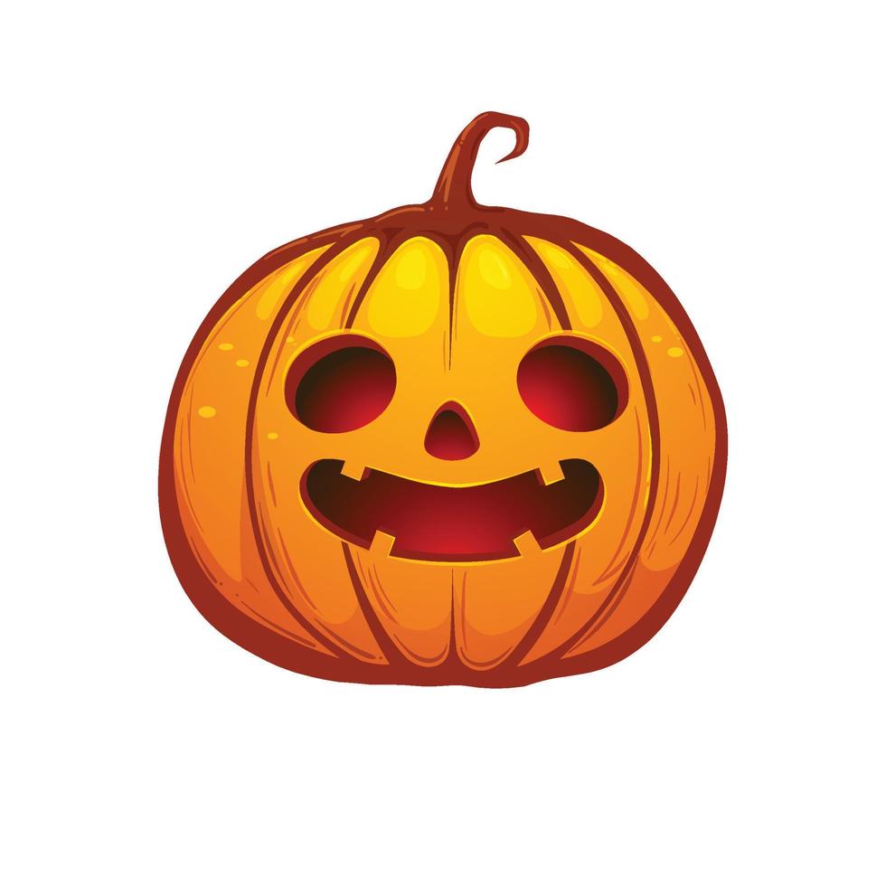 jack O lantaarn halloween pompoen vector