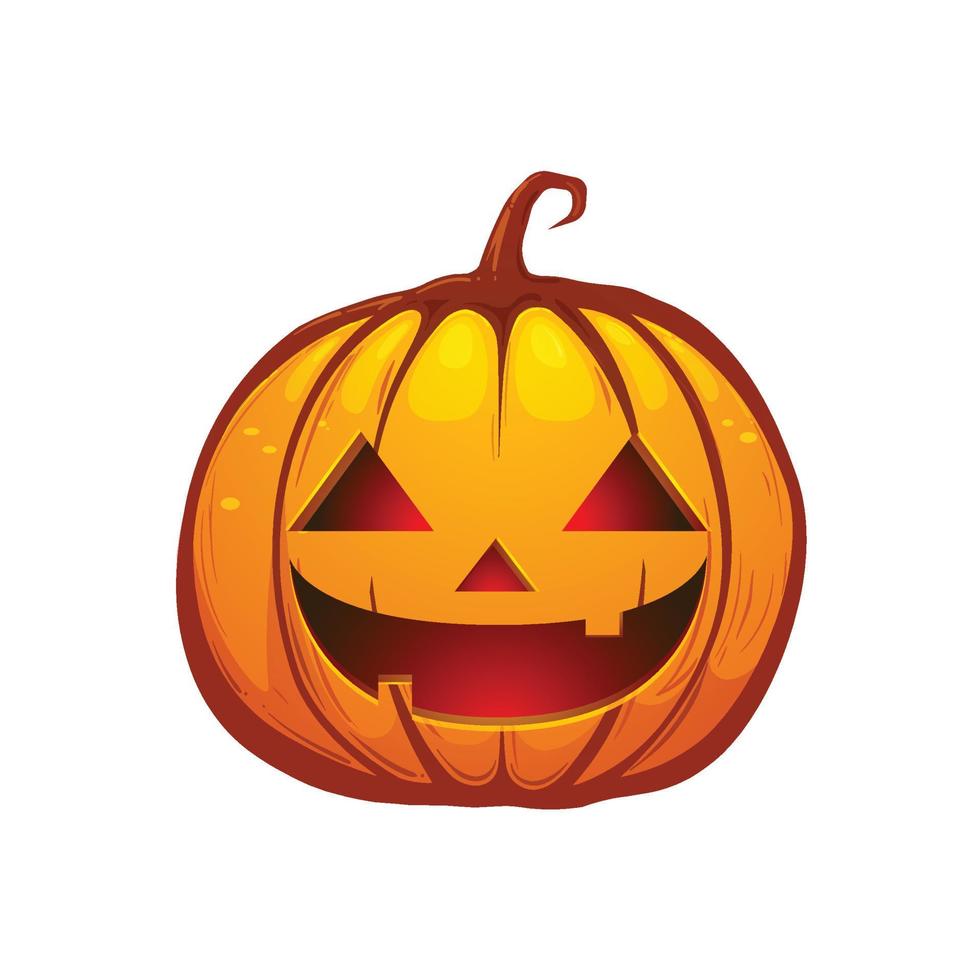 Halloween-pompoen die op wit wordt geïsoleerd vector