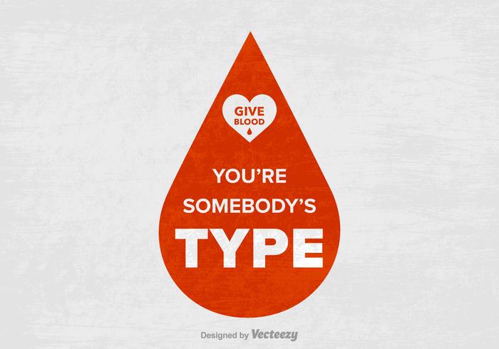 Gratis Blood Drive Slogan Vector Poster