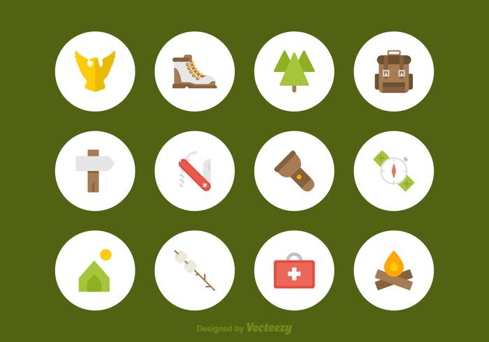 Gratis Flat Scouts Vector Pictogrammen