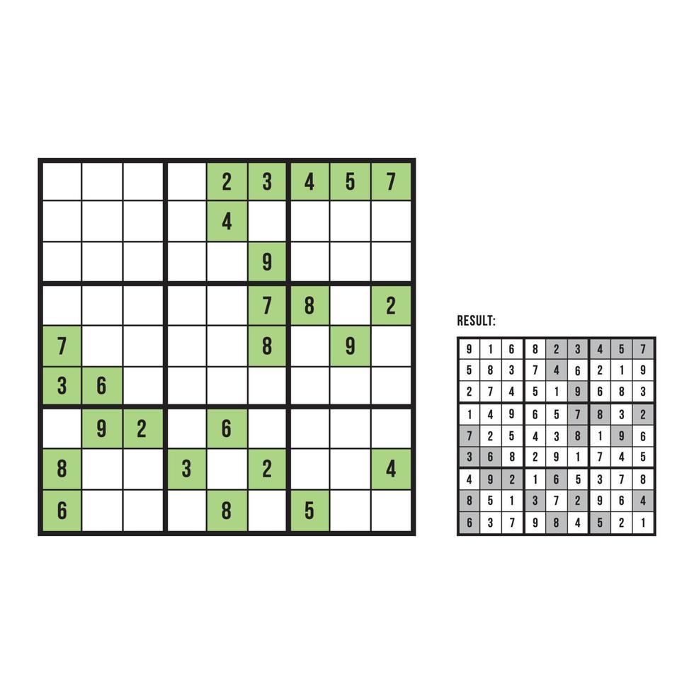 groen sudoku puzzel vector