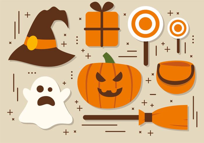 Gratis Halloween Elements Vector Collectie