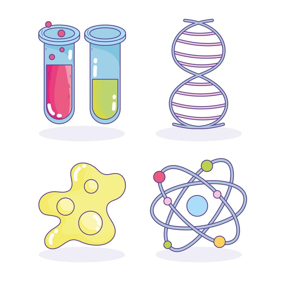 wetenschap genetische DNA-molecuul reageerbuis onderzoekslaboratorium vector