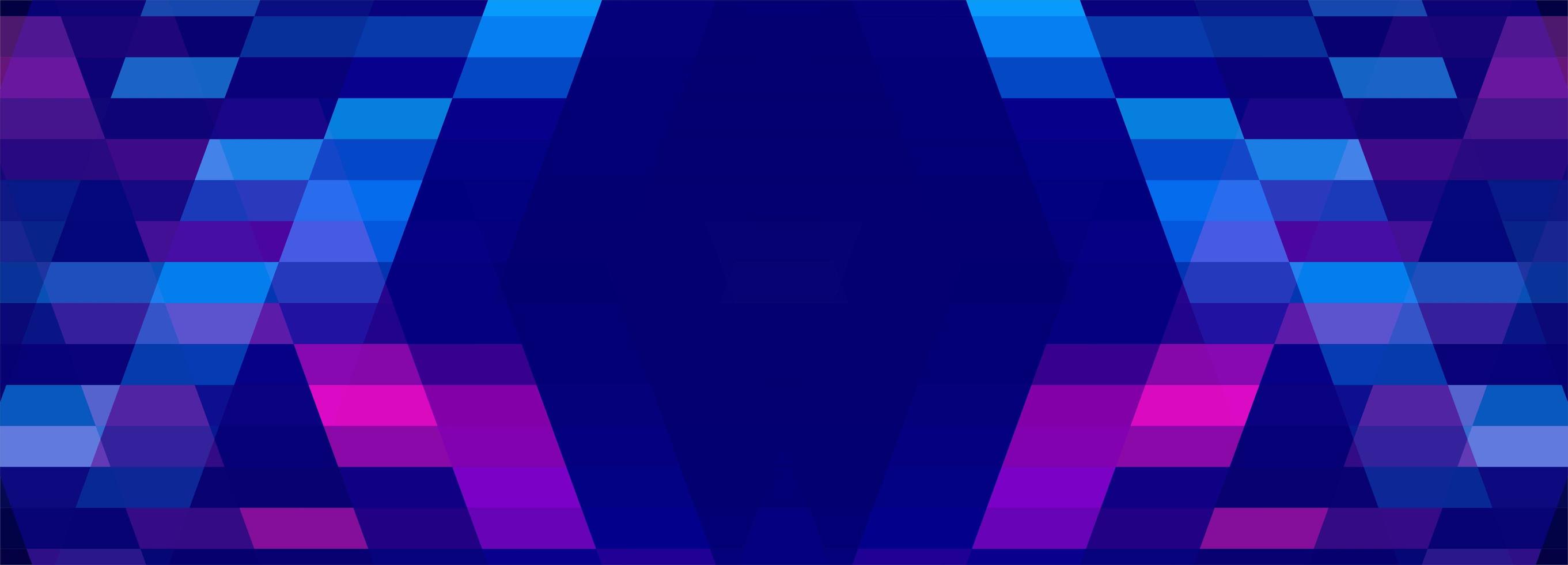 blauwe en roze geometrische banner vector