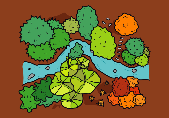 Gratis Jungle Tree Tops Vector