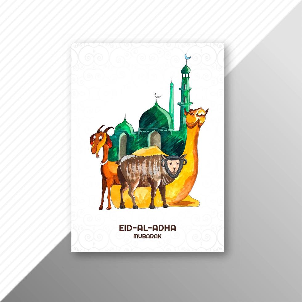 mooie vakantie eid al adha dierlijk ontwerp vector