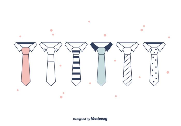 Cravat set vector