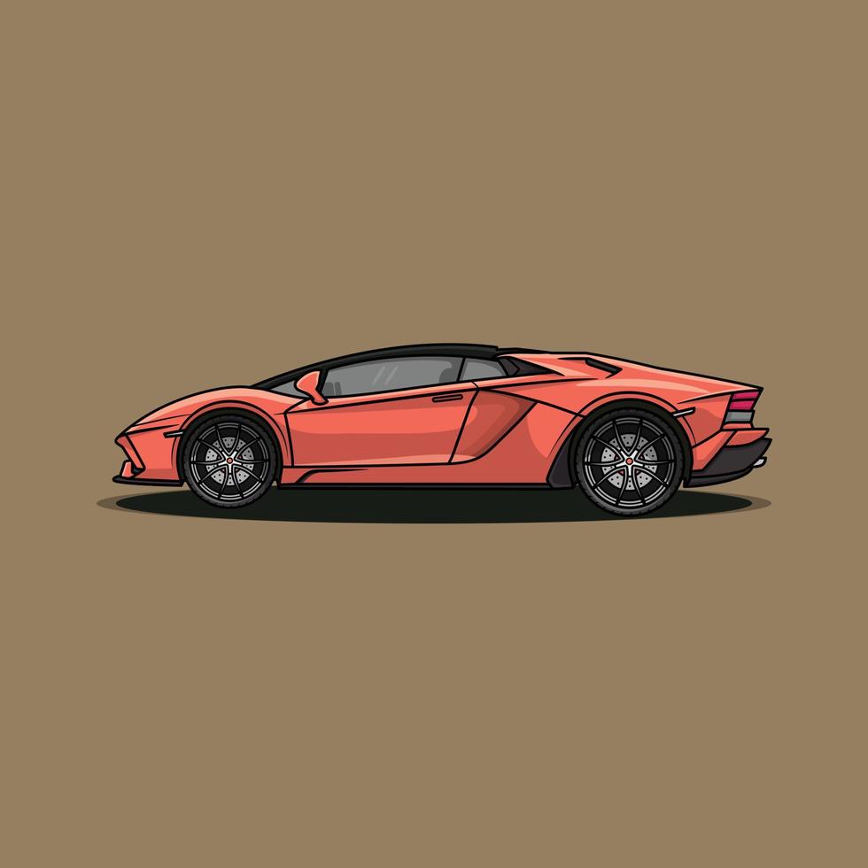 rood sport auto vector illustratie
