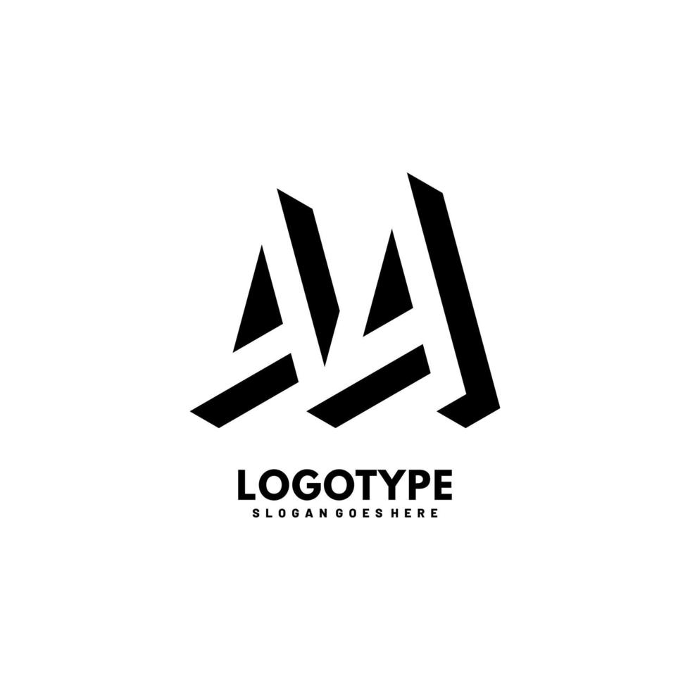 modern aa logo brief gemakkelijk en creatief ontwerp concept vector