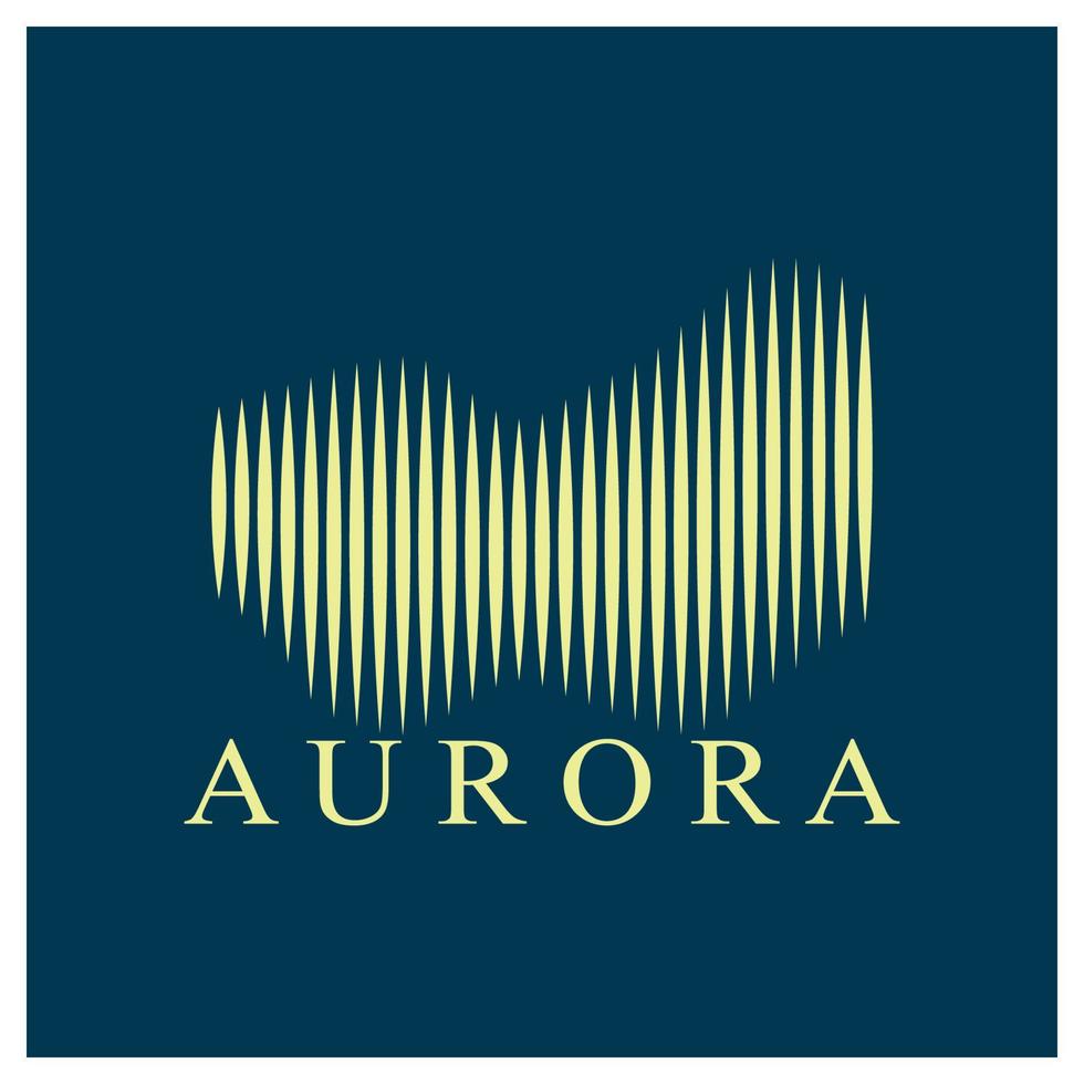 Aurora logo ontwerp icoon illustratie vector sjabloon