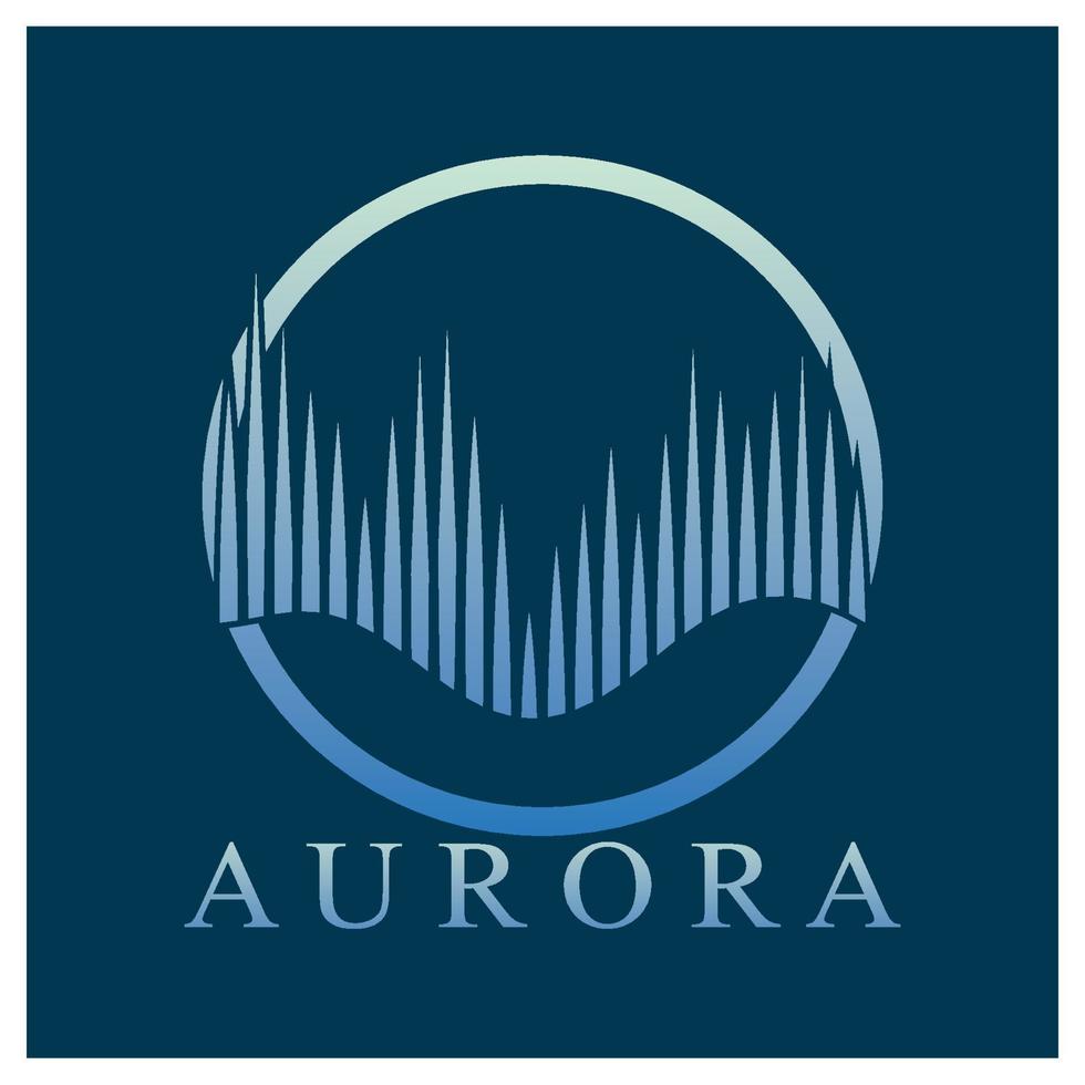 Aurora logo ontwerp icoon illustratie vector sjabloon