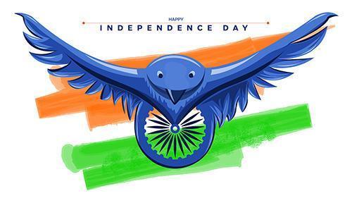 onafhankelijkheidsdag van india sjabloon vector
