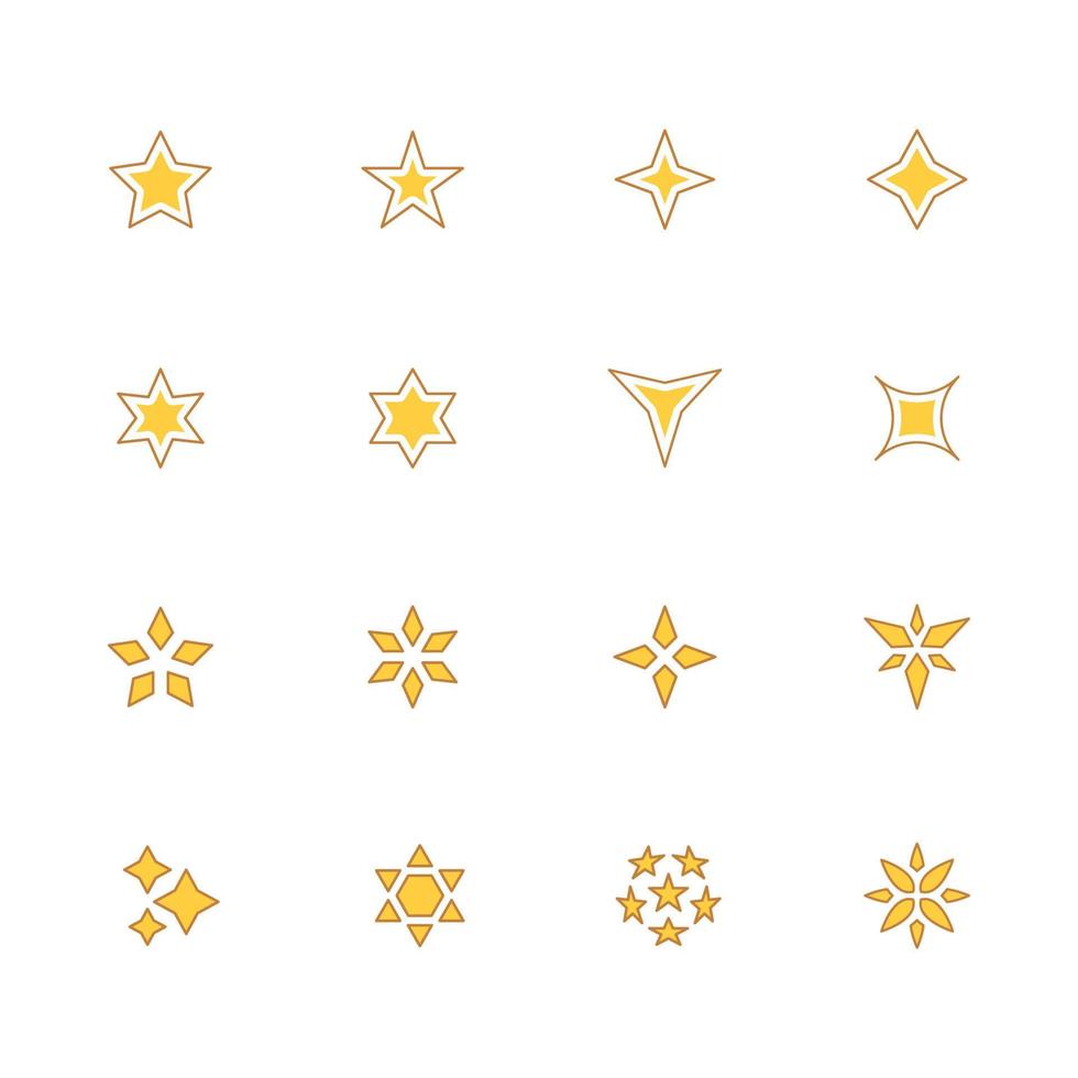 minimalistische ster icoon verzameling vector