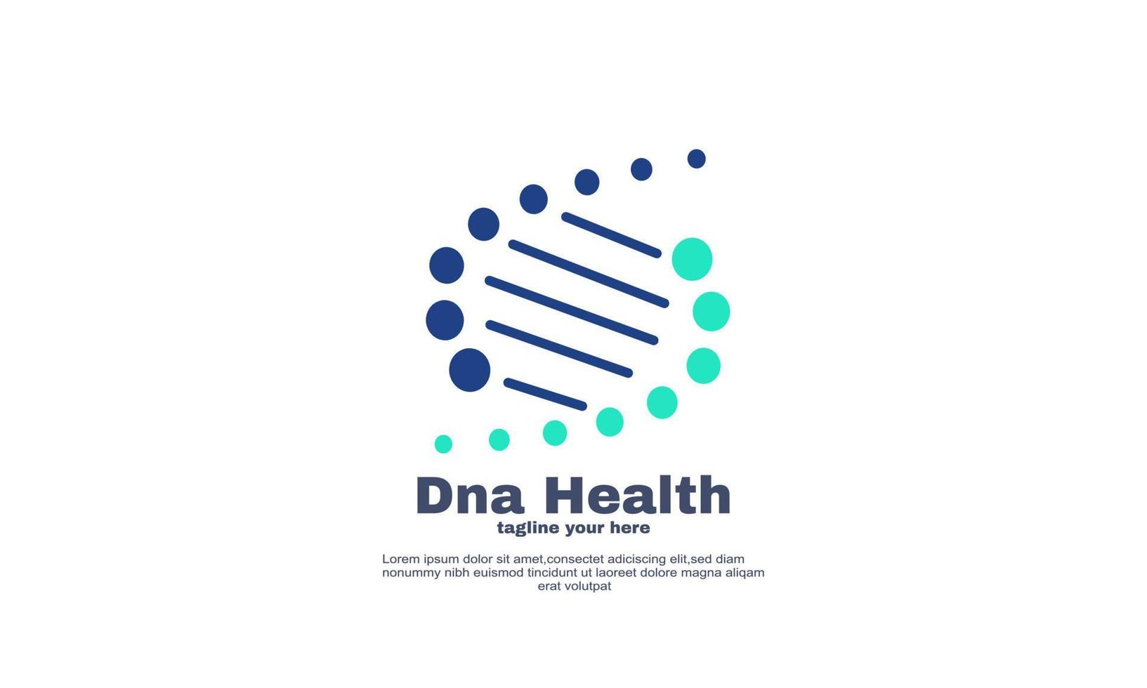 uniek abstract vlak dna concept logo ontwerp geïsoleerd Aan vector