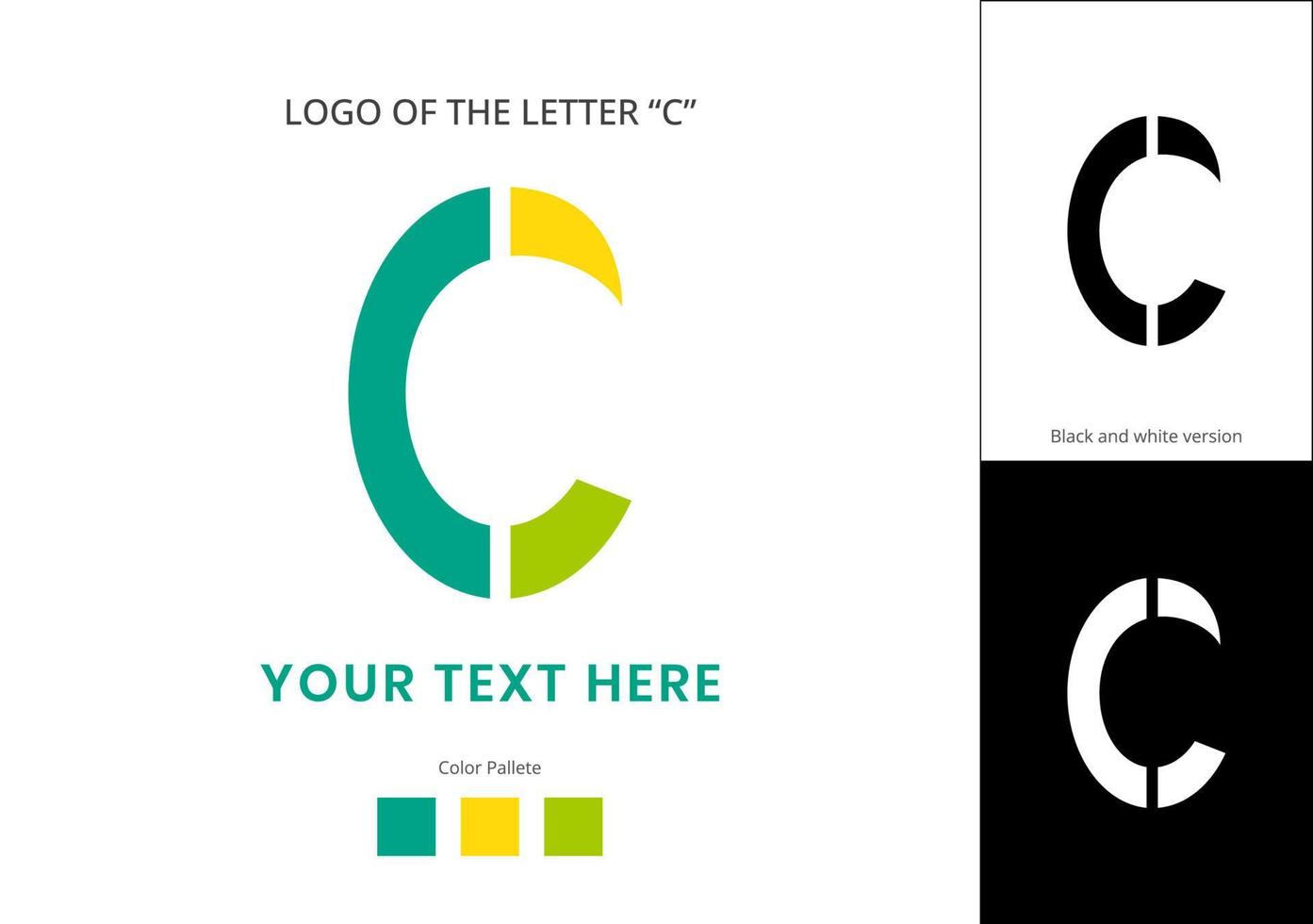 gemakkelijk logo van de brief c vector