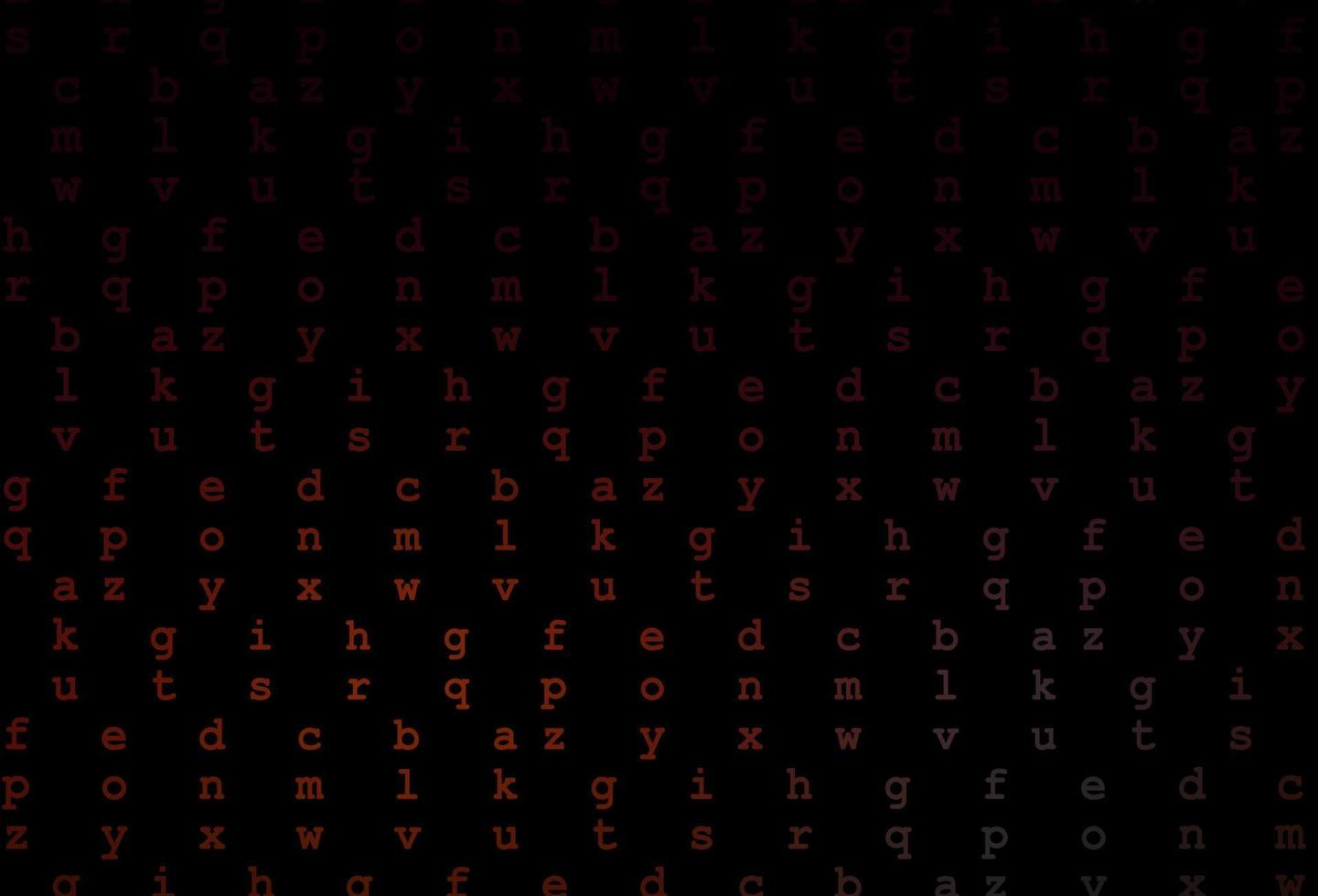 donkerrood vectorsjabloon met geïsoleerde letters. vector