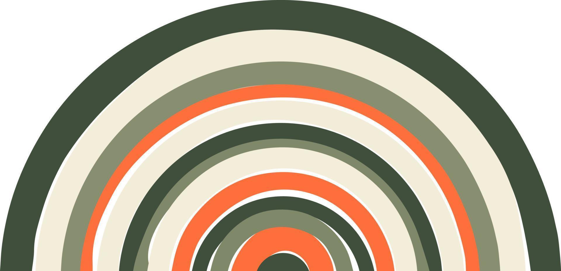 groen-oranje regenboog. regenboog clip art. vector illustratie