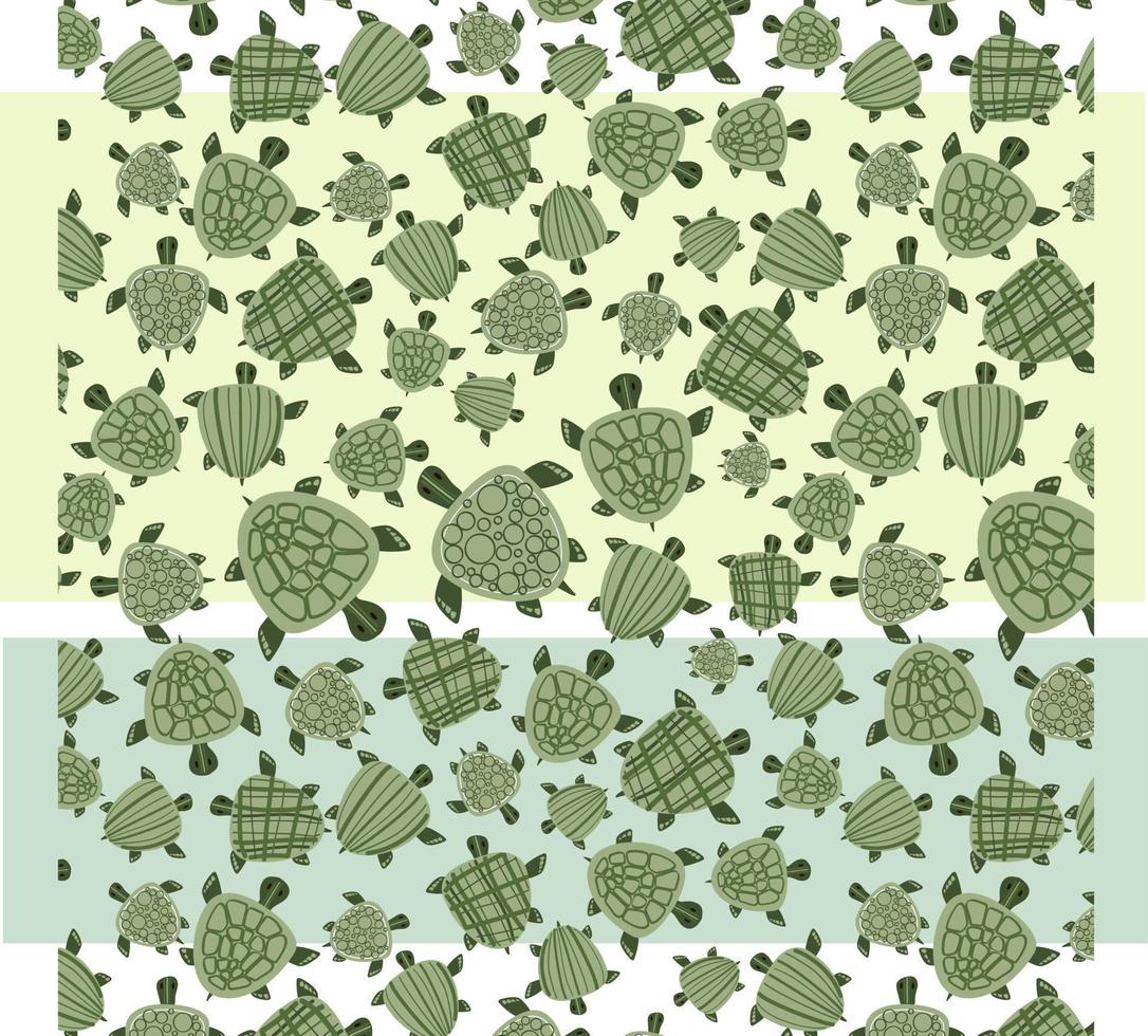 naadloos patroon met zee schildpadden. grafisch schildpadden voor textiel vector