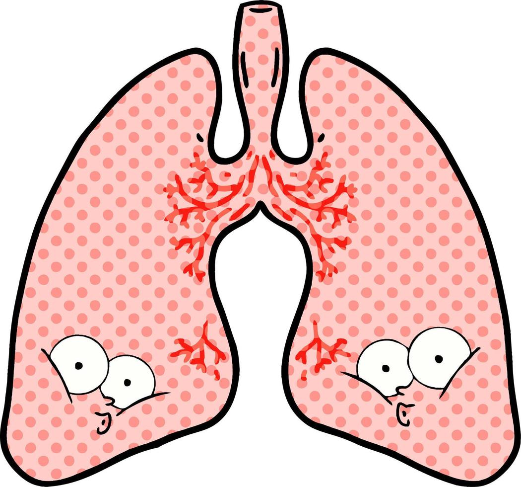 vector tekenfilm longen