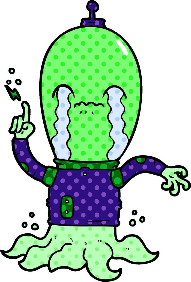 cartoon groene alien vector