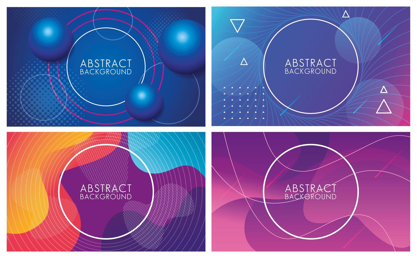 kleurrijke vloeistoffen set van abstracte achtergronden vector