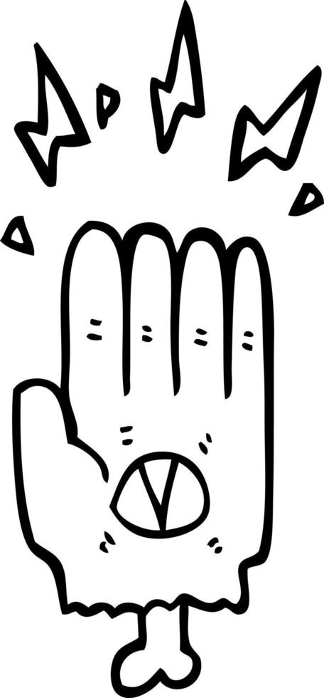 spookachtig halloween zombie hand- vector