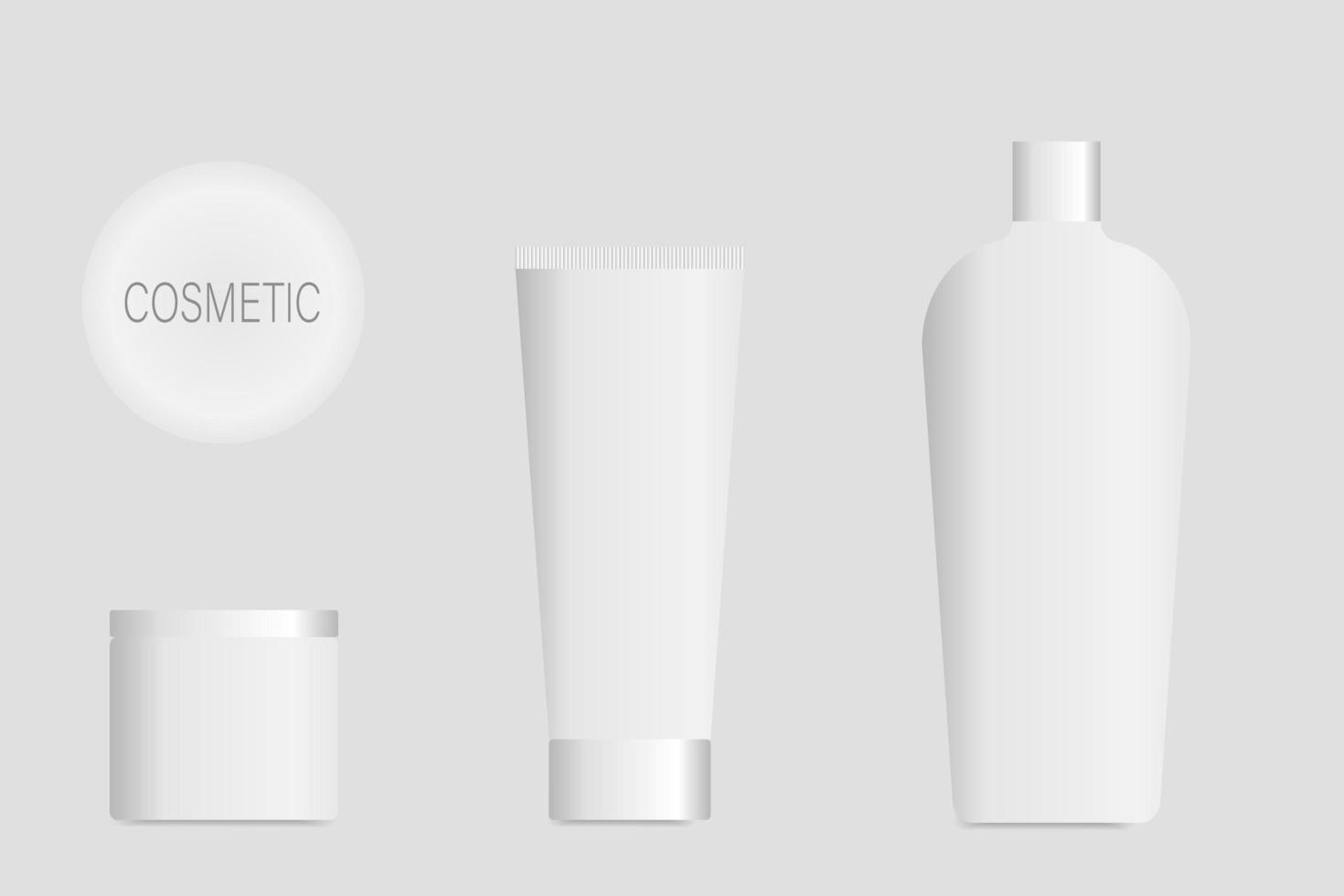 cosmetische verpakking sjabloon set vector