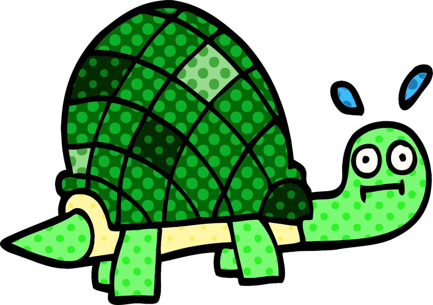 tekenfilm tekening grappig schildpad vector