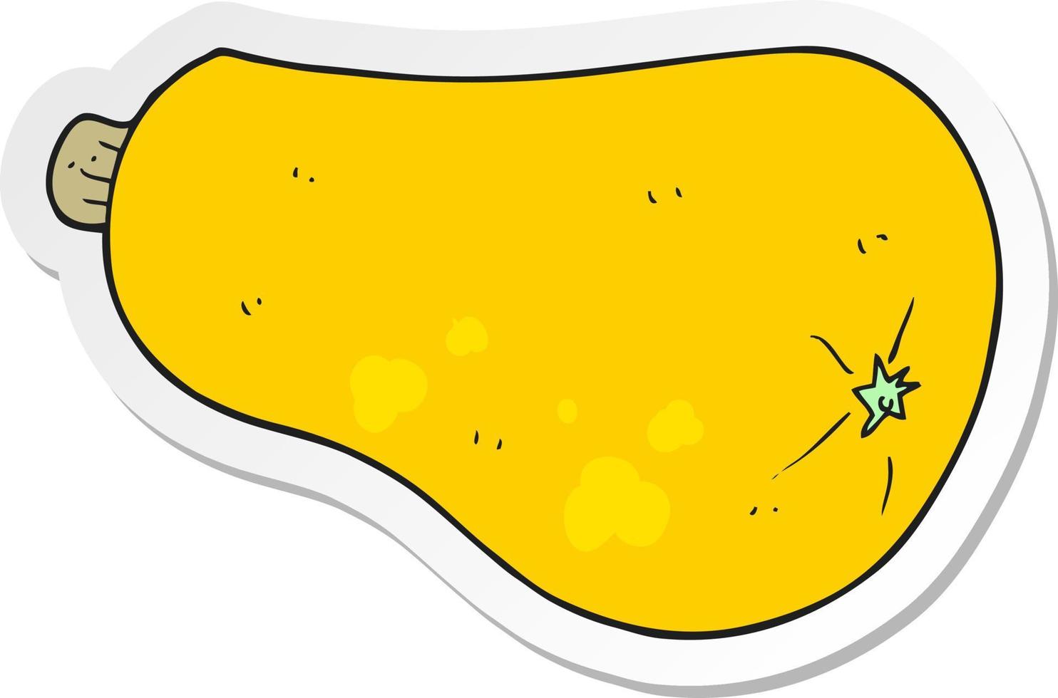sticker van een tekenfilm butternut squash vector